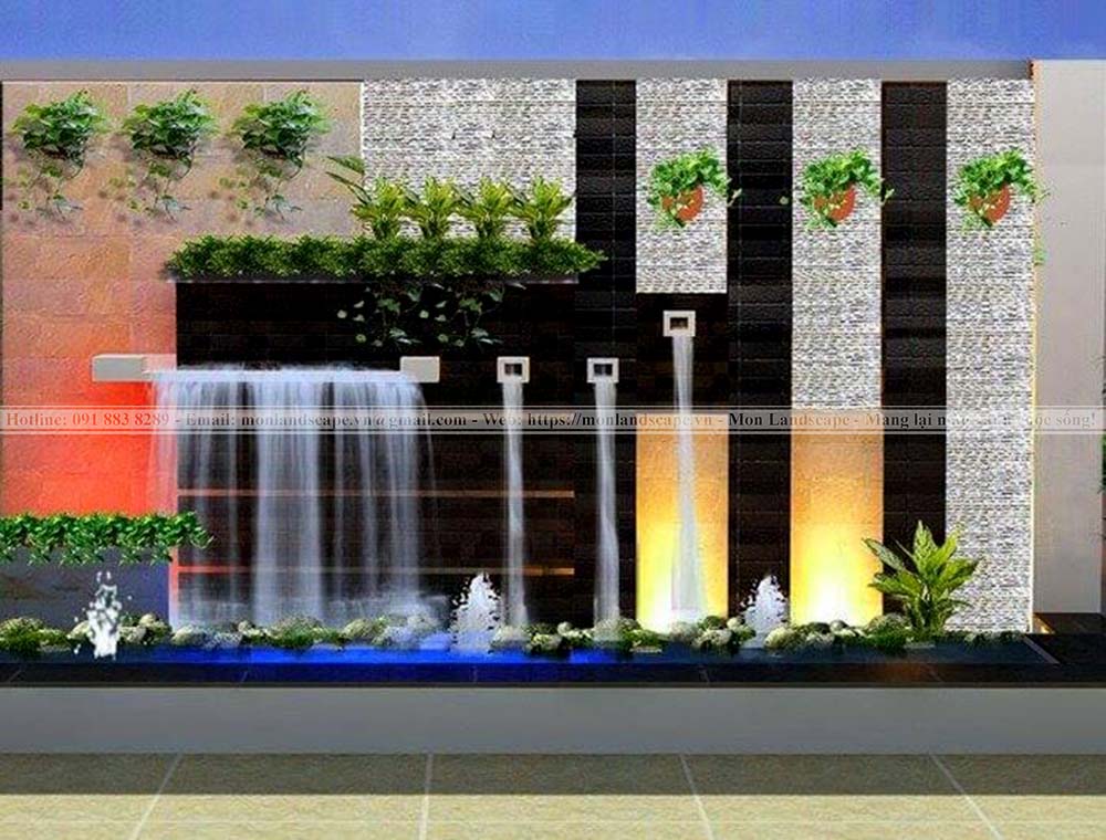 Chú ý khi làm thác nước trên tường