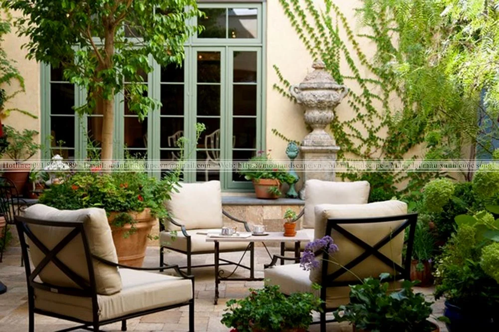 Thiết kế sân vườn phong cách Patio Thiết kế sân vườn phong cách Patio
