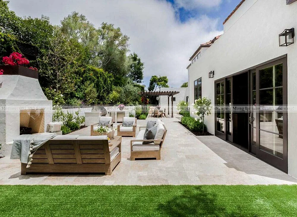Thiết kế sân vườn phong cách Patio Thiết kế sân vườn phong cách Patio