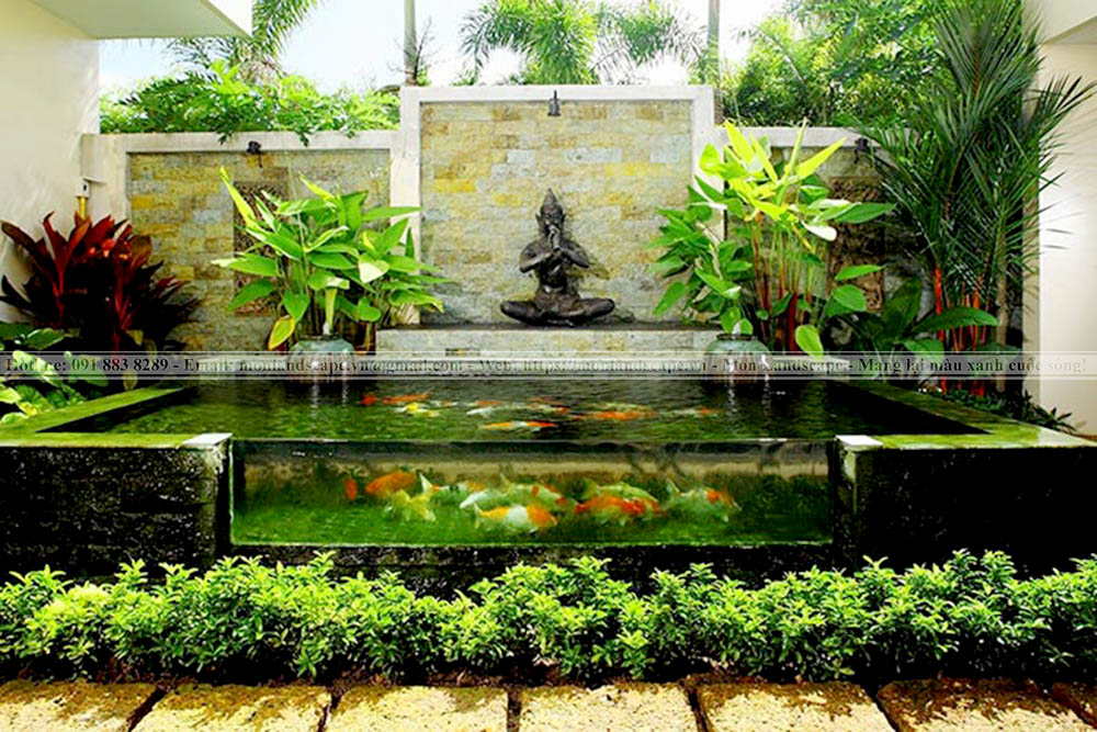 Thiết kế hồ cá koi bằng kính