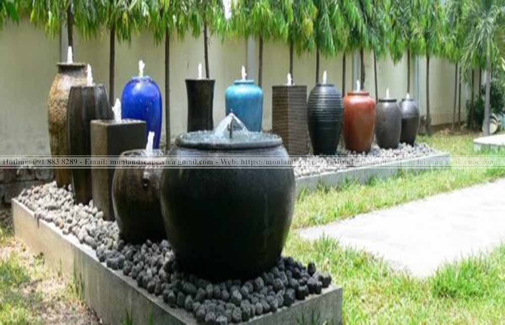 Đài phun nước nghệ thuật bằng gốm sứ