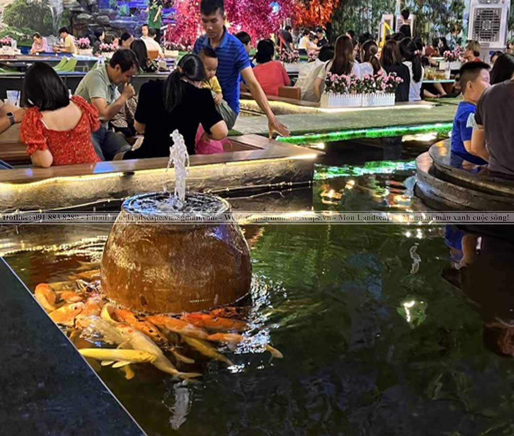 Đài phun nước nghệ thuật bằng gốm sứ