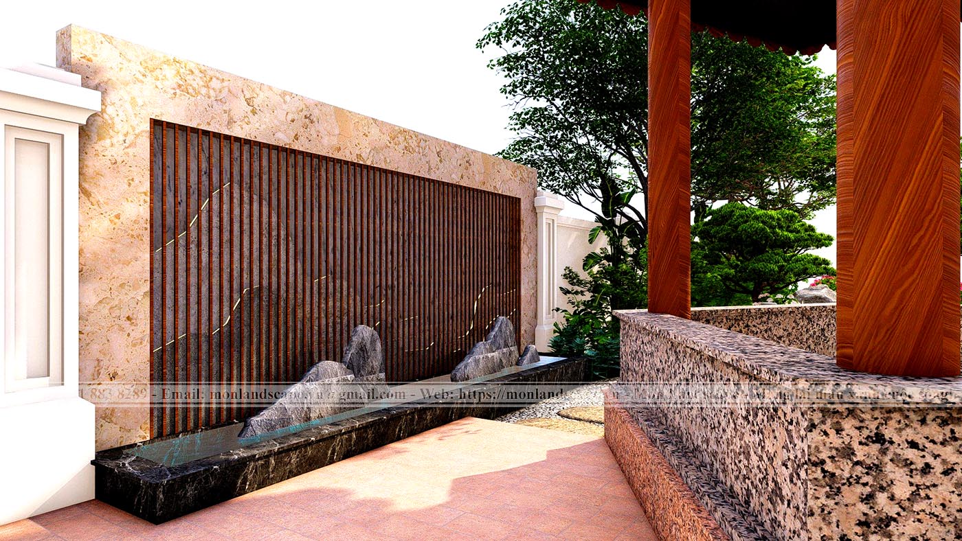 Phương án thiết kế concept 3D sân vườn Nhật Bản, TP Ninh Bình