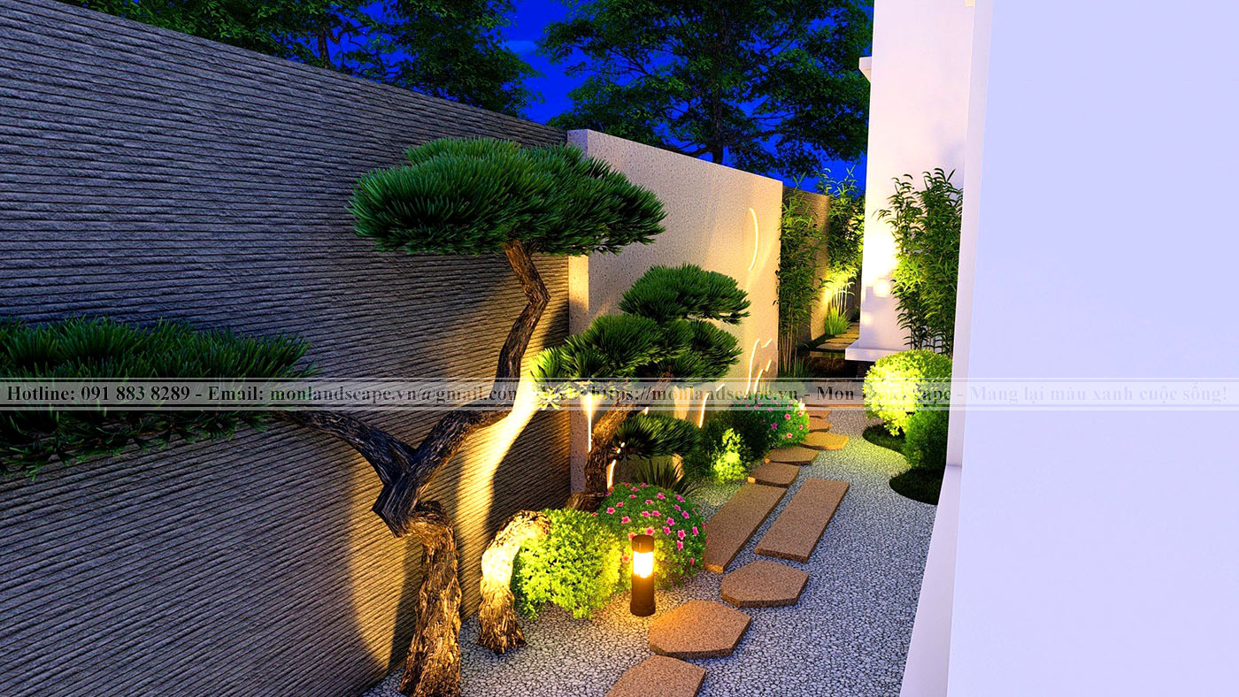 Thiết kế sân vườn phong cách vườn Nhật, TP Phúc Yên, Vĩnh Phúc.