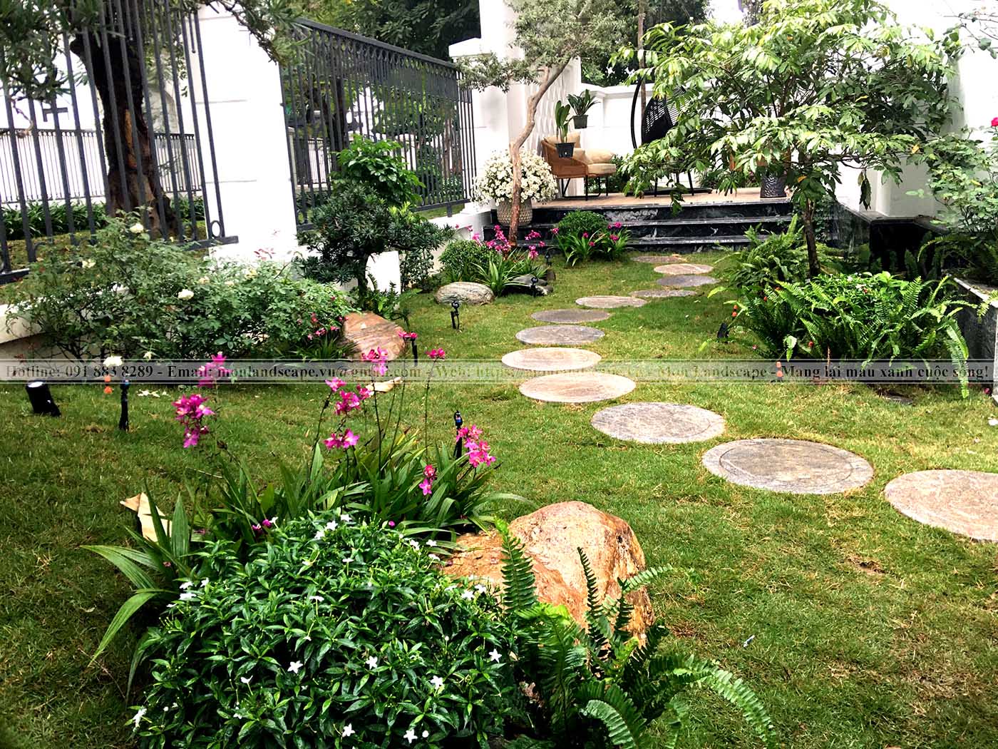 Hoàn thiện thi công và bàn giao hạng mục sân vườn cho chị Phương khu Green Villas thuộc khu đô thị Vinhomes Smart City.