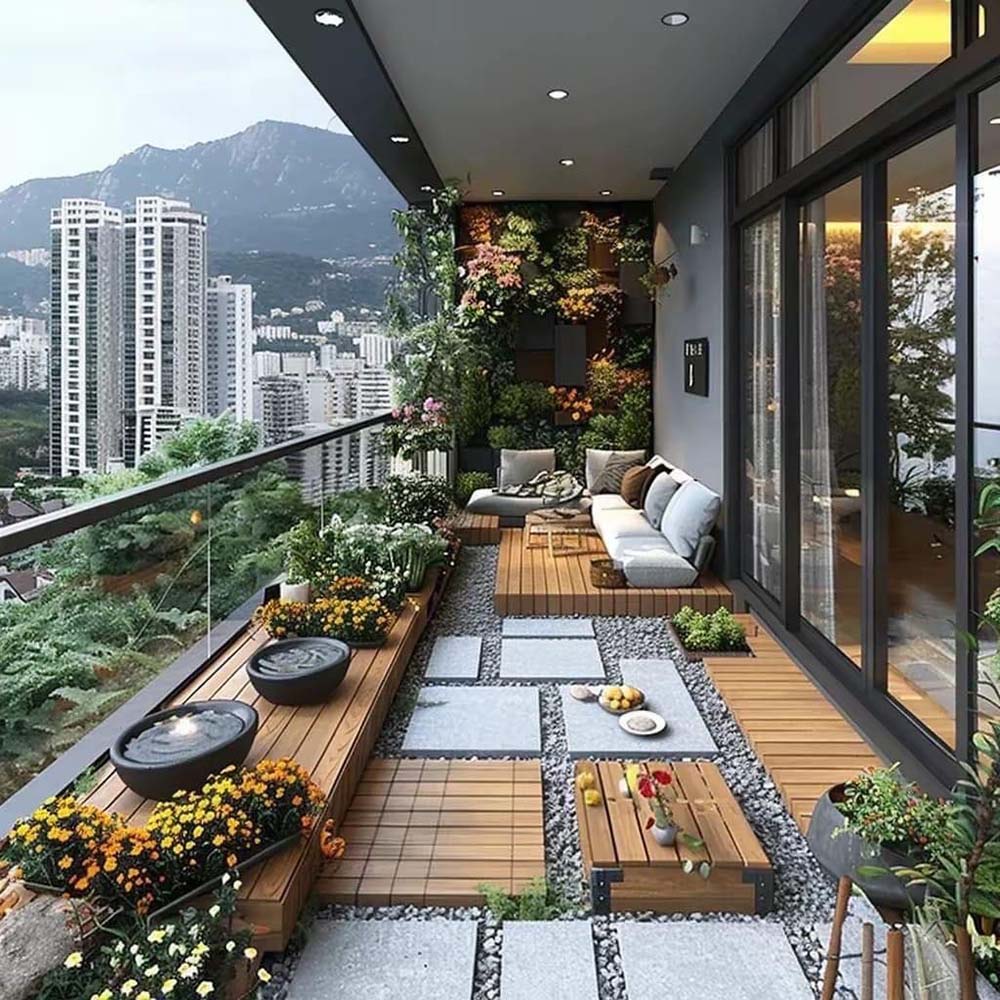 Thi công trang trí vườn cho ban công Thi công trang trí vườn cho ban công