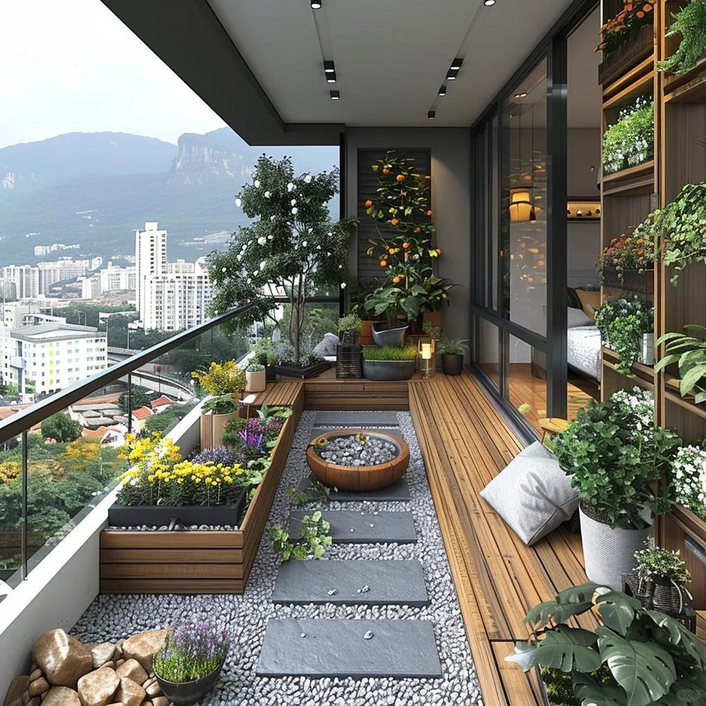 Thi công trang trí vườn cho ban công Thi công trang trí vườn cho ban công