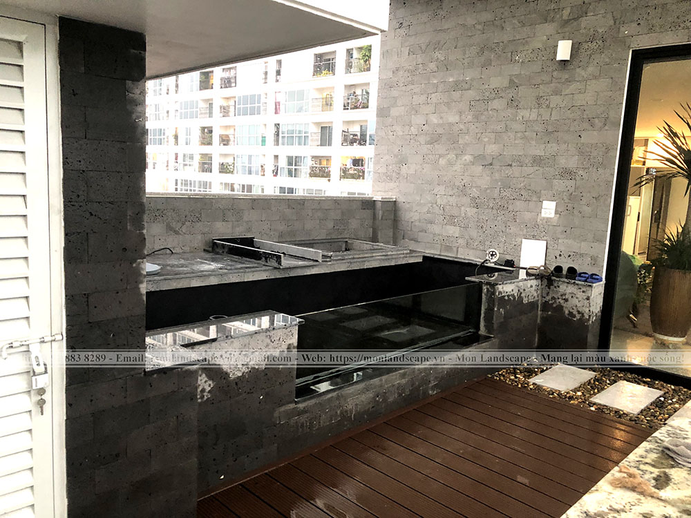 Hồ cá cá Koi trên sân thượng