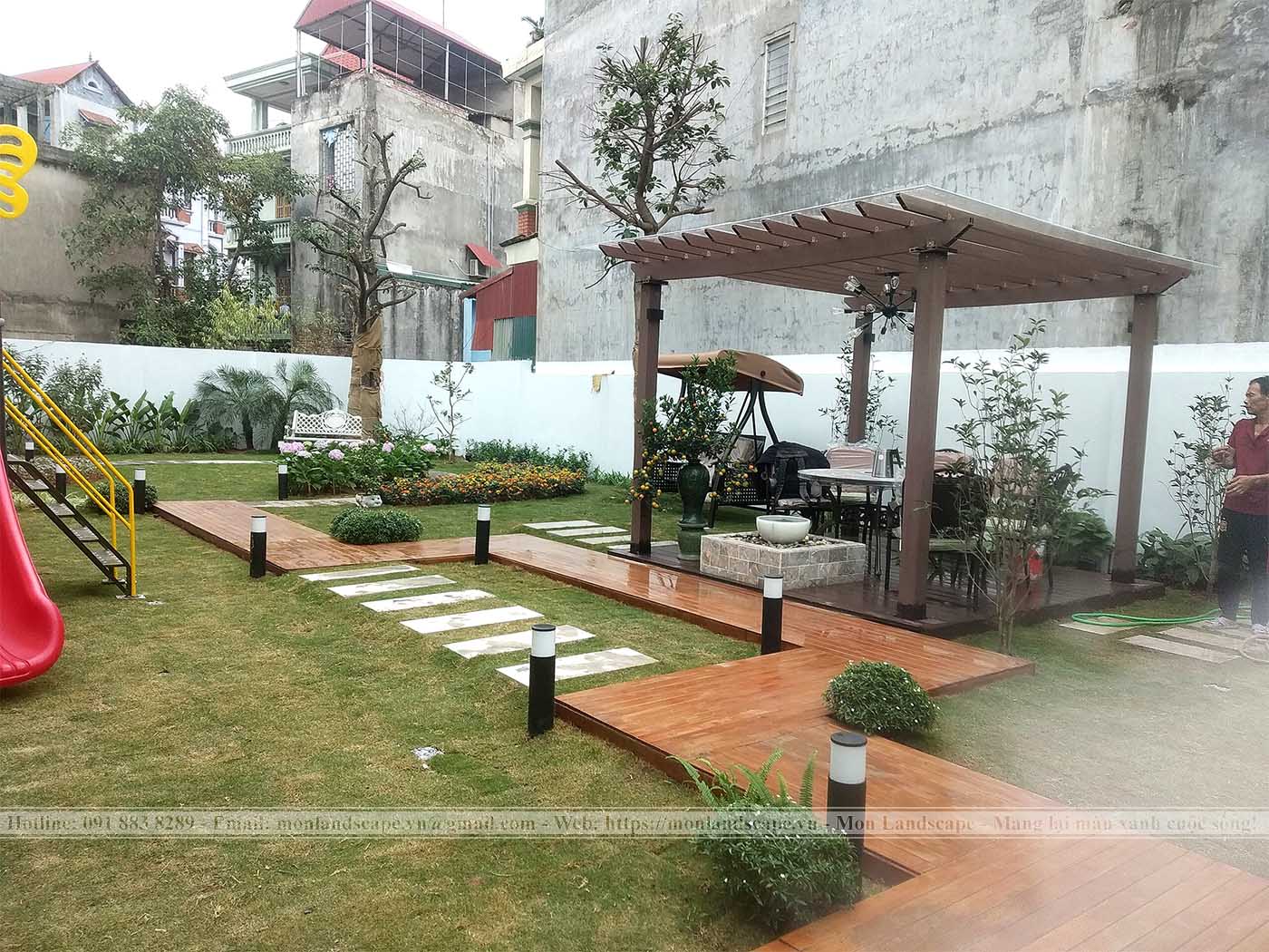 Thi công hoàn thiện sân vườn