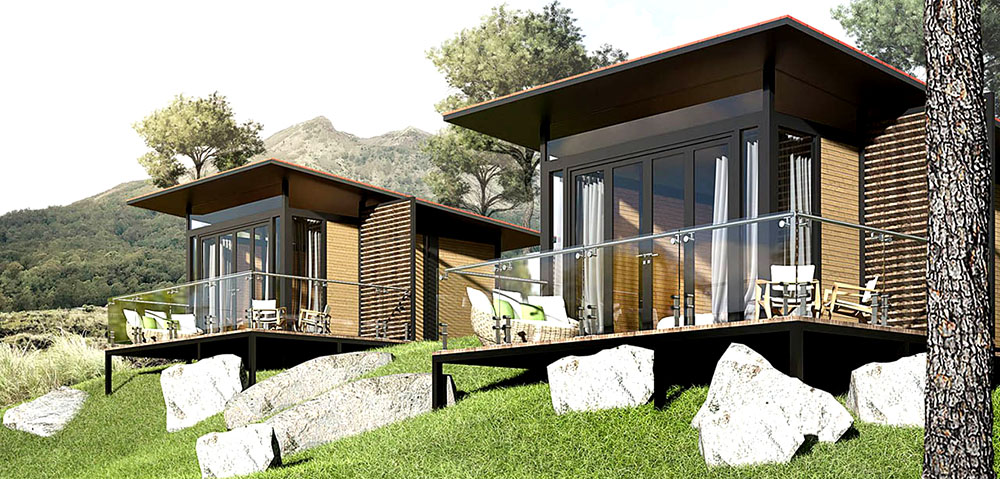 Mỗi bungalow thiết kế hiện đại, sang trọng