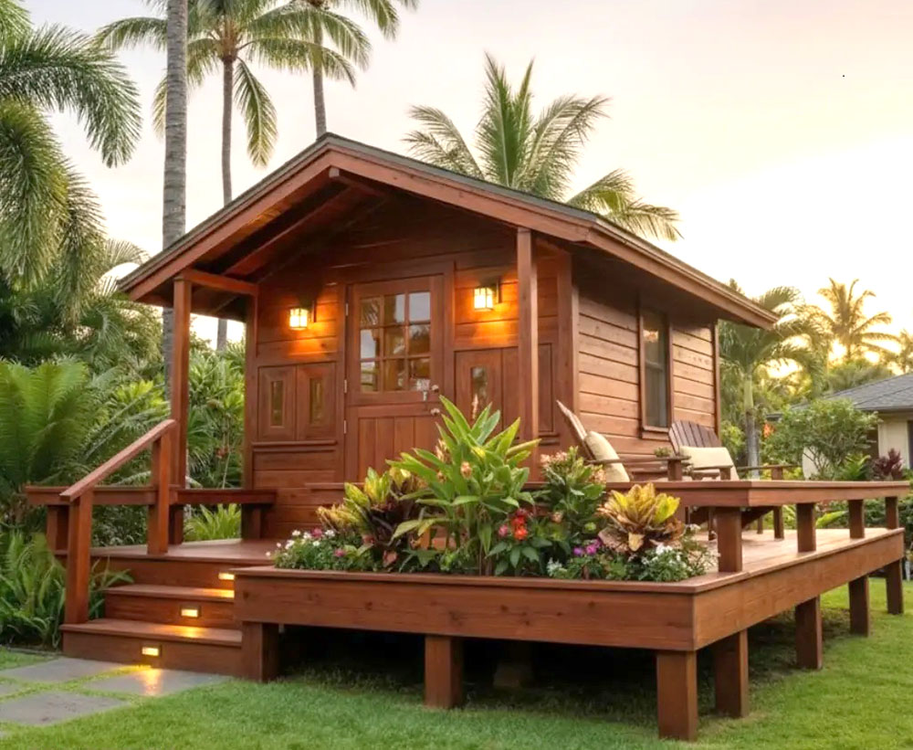 Mẫu bungalow thiết kế độc đáo bằng nhà sàn gỗ